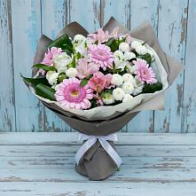 Букет цветов из:  Герберы, Альстромерии и Хризантемы #REPLACE_PRED# Спас-Клепиках