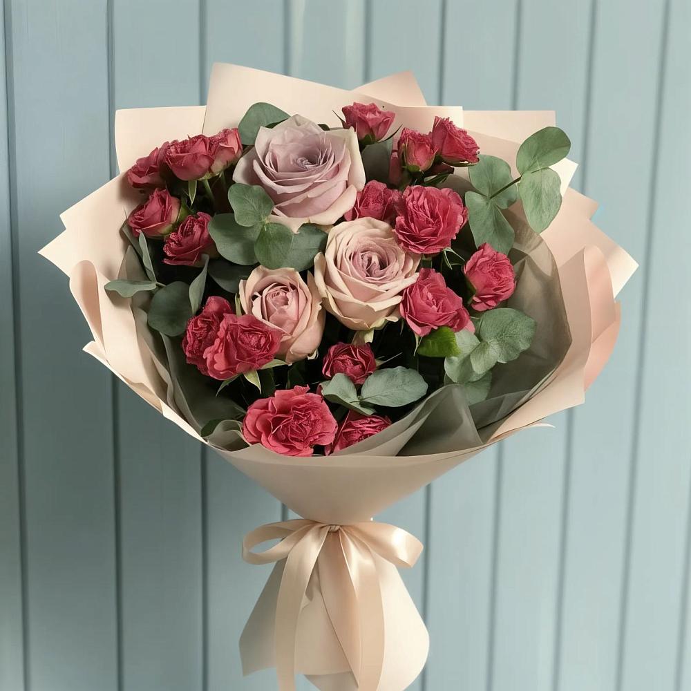 Букет цветов из: Гвоздики и Розы в Спас-Клепиках