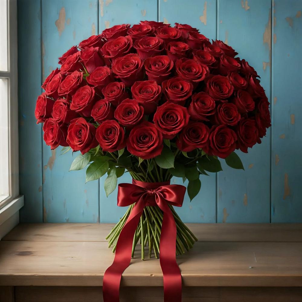 Букет Красные розы Блэк Меджик в Спас-Клепиках