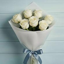 Букет 7 Белых роз Эдлесс Лав в Спас-Клепиках