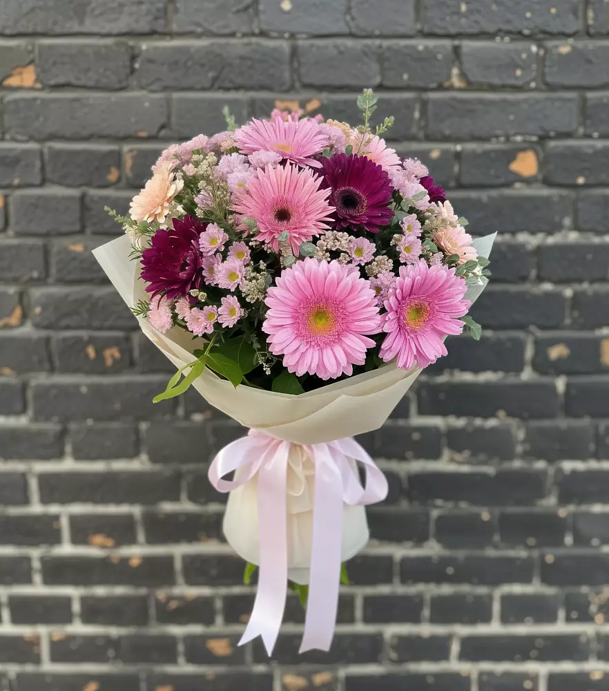 Букет цветов из: Герберы и Хризантемы в Спас-Клепиках