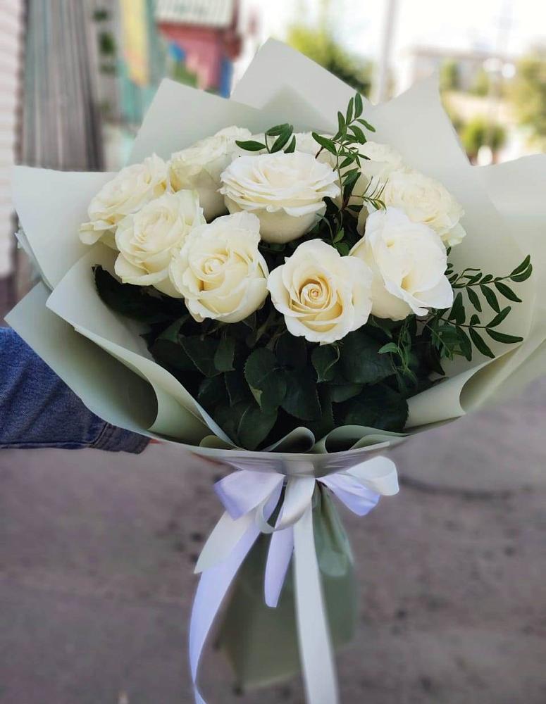 Букет Белые розы Проуд в Спас-Клепиках