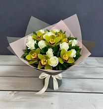 Букет цветов из:  Орхидеи и Розы в Спас-Клепиках