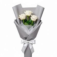 Букет 3 белые розы в Спас-Клепиках