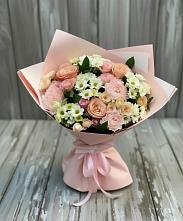 Букет цветов из:  Гвоздики, Розы и Хризантемы в Спас-Клепиках