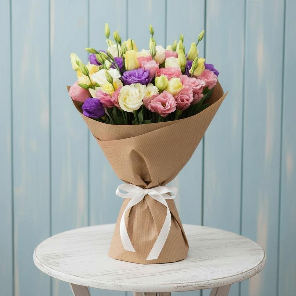 Букет цветов из: Лизиантусы в Спас-Клепиках