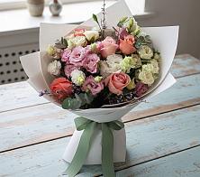 Букет цветов из:  Розы, Лизиантусы и Гвоздики #REPLACE_PRED# Спас-Клепиках