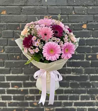 Букет цветов из:  Герберы и Хризантемы в Спас-Клепиках