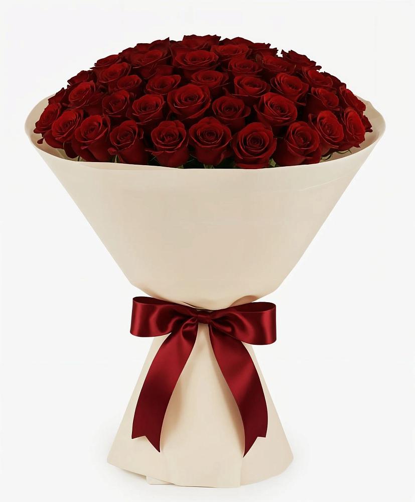 Букет 101 Бордовая роза Блэк Бакарра в Спас-Клепиках