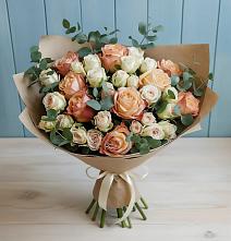Букет цветов из:  Альстромерии и Розы #REPLACE_PRED# Спас-Клепиках