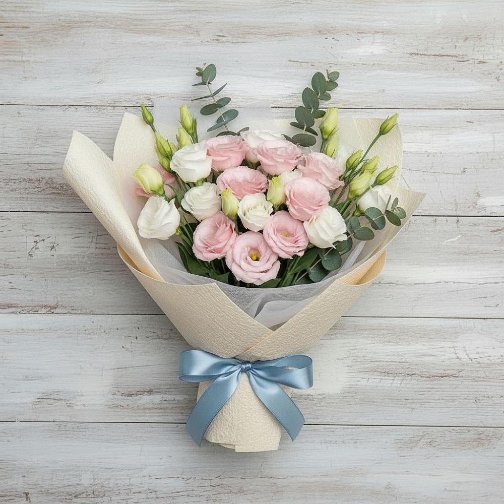 Букет цветов из: Лизиантусы в Спас-Клепиках